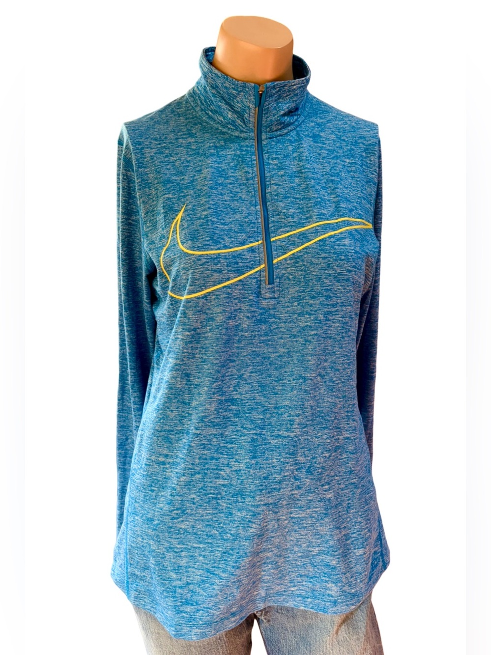 Nike 2014 Boston Marathon Running Dri-FIT Quarter Zip Swoosh Women’s M